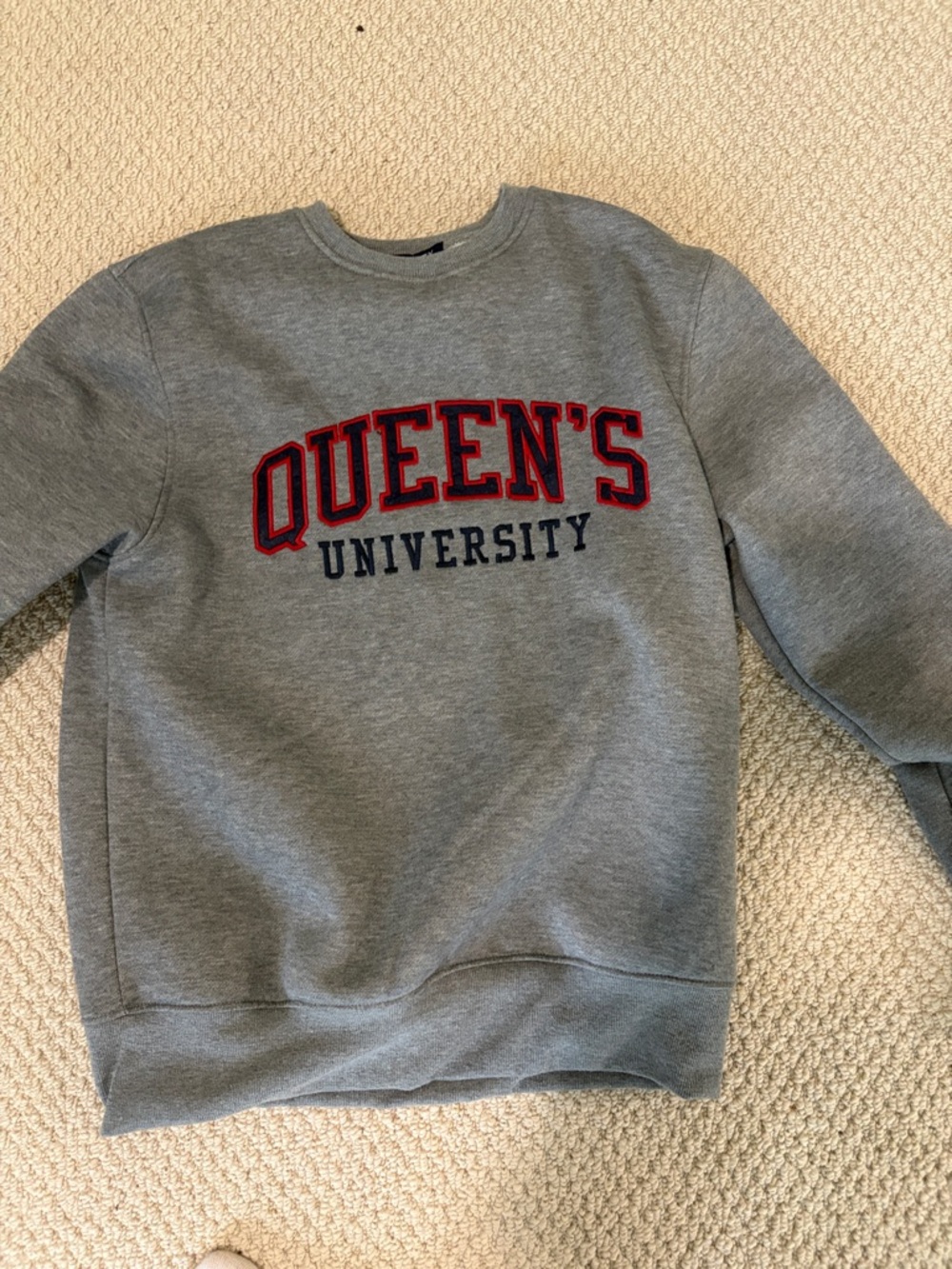 QUEEN'S University Gray Crewneck Sweatshirt